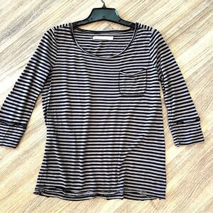 Madewell Hi-Line Stripe 3/4 Tee Shirt